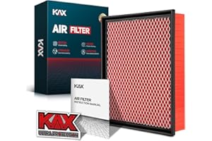 KAX Premium Engine Air Filter, GAF027 (CA8755A) Replacement for Silverado, Suburban, Sierra, Yukon, Avalanche 1500/2500/3500, Tahoe, Escalade (V6/V8), 200% Longer Life