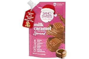 SANO SWEETS HEALTHY CHOICE Dulce De Leche Sin Azucar Milk Caramel Sugar Free Syrup Condensed Sauce Preserves For Ice Cream Coffee Leche Lactose Free No Sugar Healthy Sweets Dairy Free Pipin