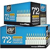 OHR CANDLES Shabbat Candles, Traditional Shabbos Candles, 3 Hour, 72 Count (Pack of 2) (144 Count)