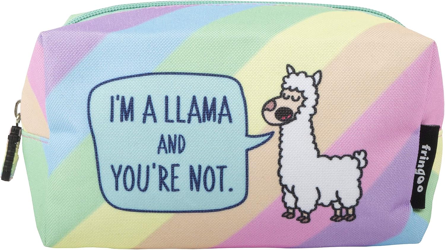 Fringoo® Kids Pencil Case for Girls Boys Large Square School Stationery Pouch Funny (You are not Llama) - Image 3