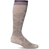 Sockwell Women's Full Floral Moderate Graduated Compression Sock Wide Calf Fit