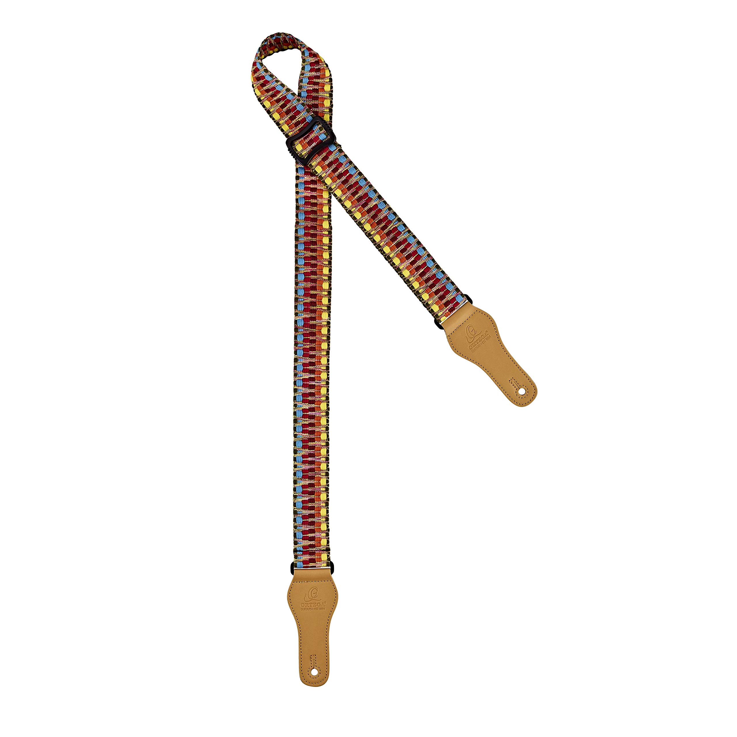 Ortega Guitars Adjustable Ukulele Strap – Creative Series – Cotton, 70's Psycho (OCS-520U)