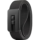 GEIT Stretch Nylon Belts for Men, 1.5" Casual Work Golf Invisible Elastic Web Belt with Adjustable Quick Release Buckle