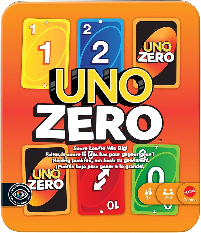 UNO Zero Gioco di Carte, 7+ anni, 2-8 giocatori