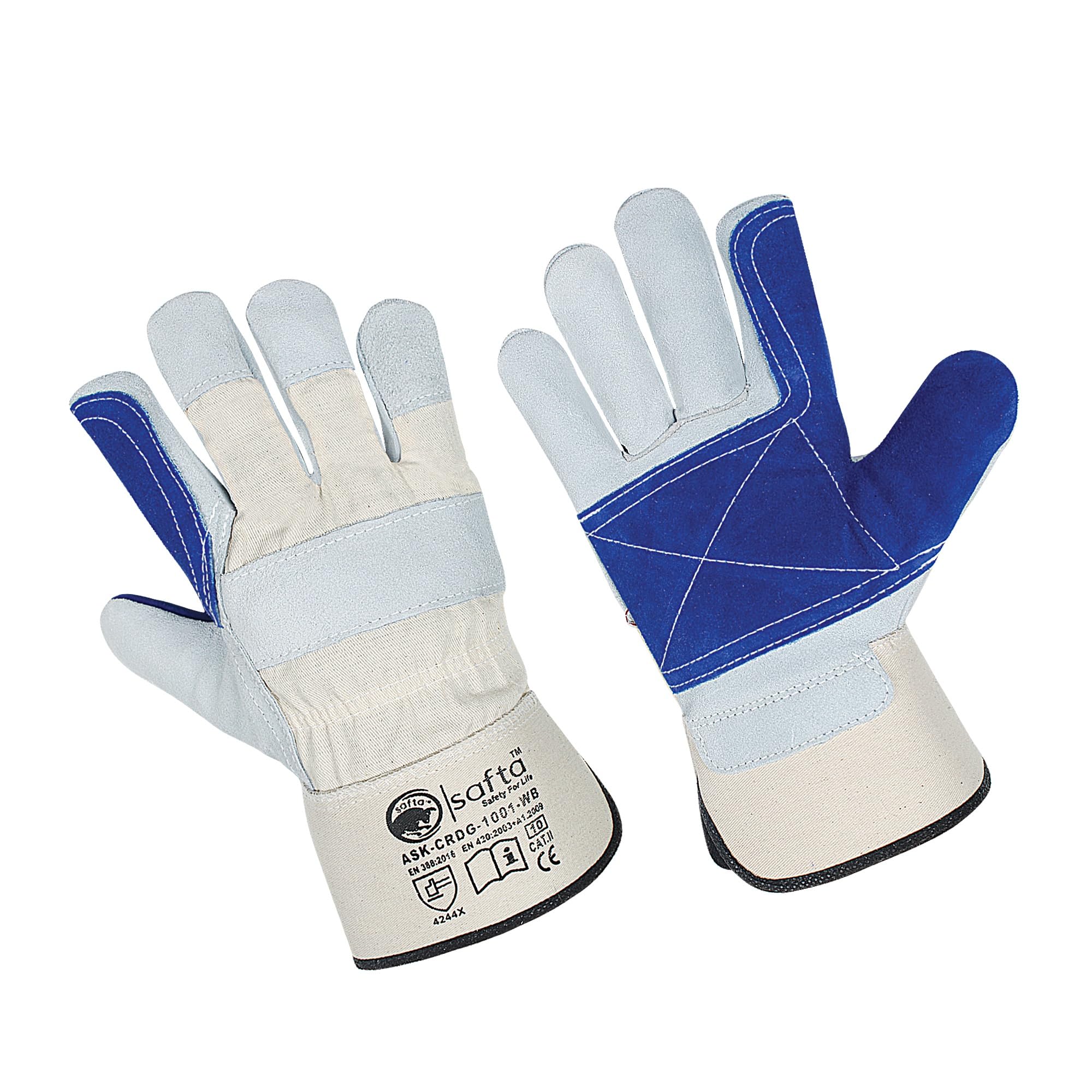 SAFTA Heavy Duty Gardening Gloves Thorn Proof, Gardening Gift for Men & Ladies, Gardening Gauntlet, Gripper, Ultimate Protection & Comfort for Gardeners, Rigger. (L(09), Green) (Blues, XL)