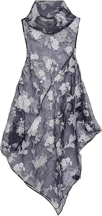 white sheer floral dress