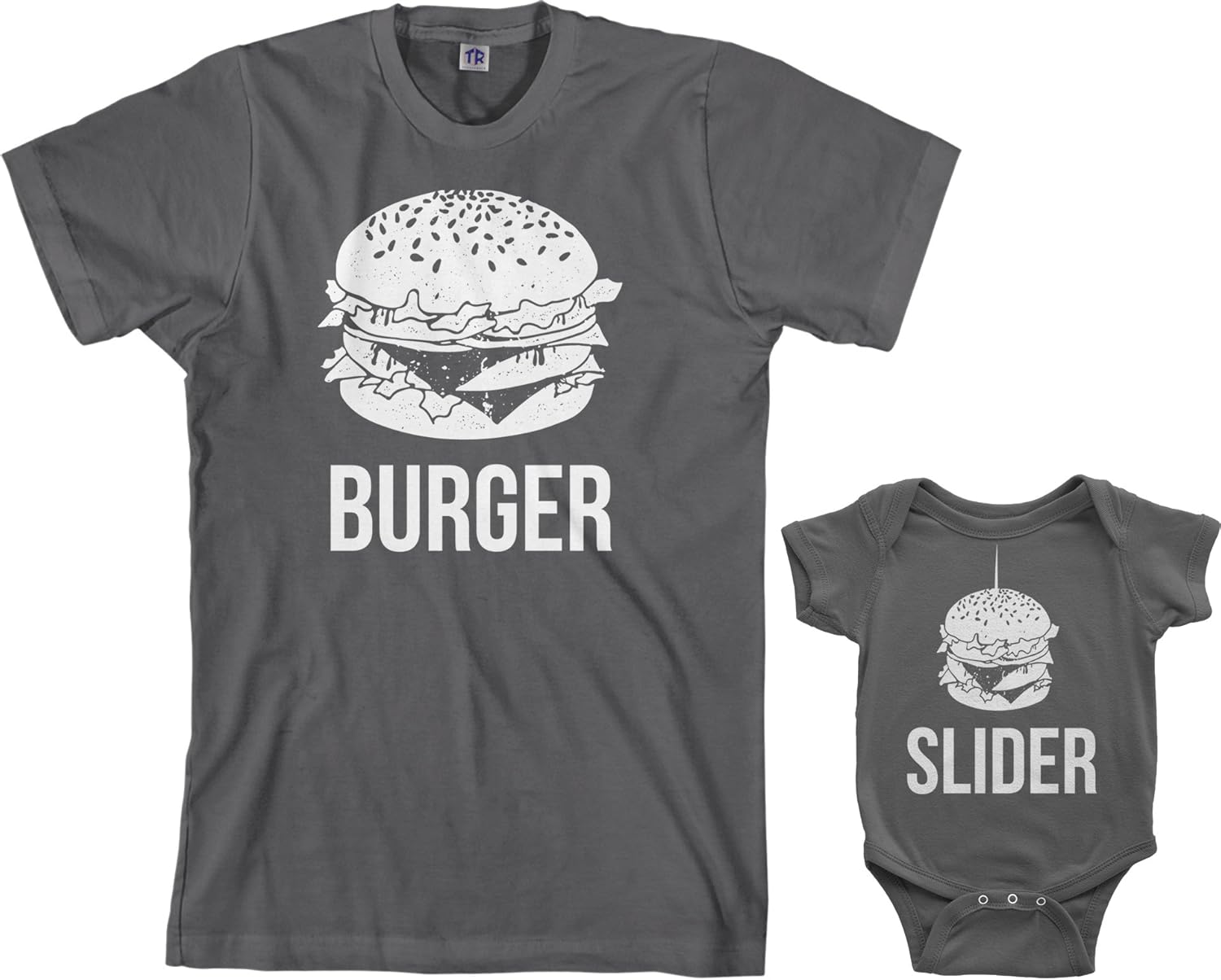 Threadrock Burger & Slider Infant Bodysuit & Men's T-Shirt Matching Set