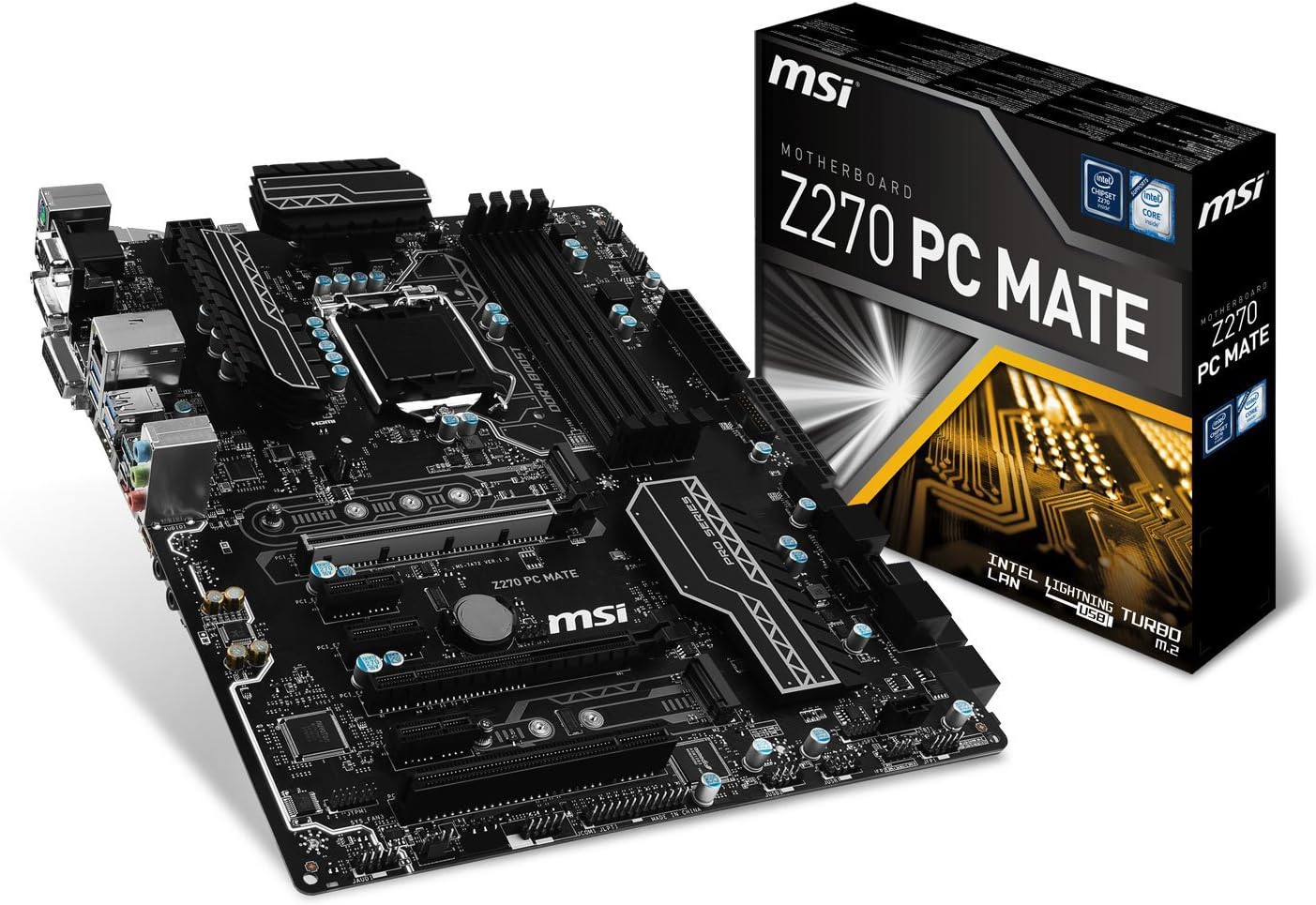 MSI Intel Z270 PC MATE 7th/6th Gen USB2 Motherboard Black (Intel Core