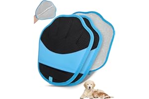 Upgraded Pet Hair Removal Glove, 2 Pair Five-Finger Electrostatic Pet Hair Removal Glove for Cats & Dogs, Reusable Magic Brus