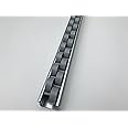 SKX Material Handling Roller Track Roller Tracks Flow Rail Roller Gravity Conveyor with Split Wheels Grey (Length: 1 m)