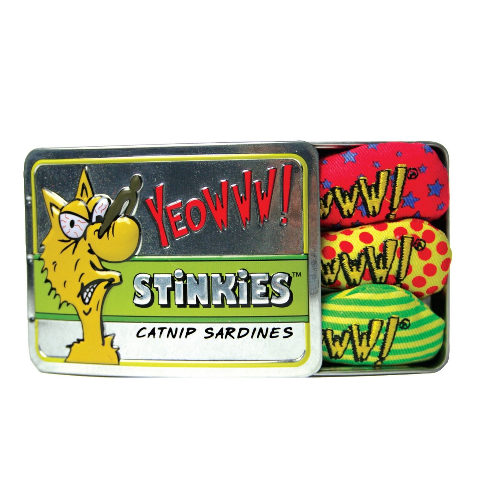 YEOWWW,Multi - 3 stinkies catnip sardines in can - 1 piece