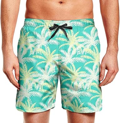 palm tree swim trunks