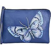 Anna by Anuschka Women's Hand Painted Genuine Leather Wristlet Clutch