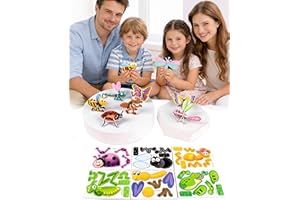 DIY 3D Creative Insect Paper Jigsaw Puzzle, 25Pcs No Duplicates 3D Animal Puzzles Educational Paper Puzzle Game DIY Crafts Gi