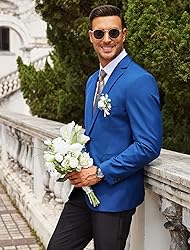 COOFANDY Mens Business Coat Regular Fit Blazer Suit