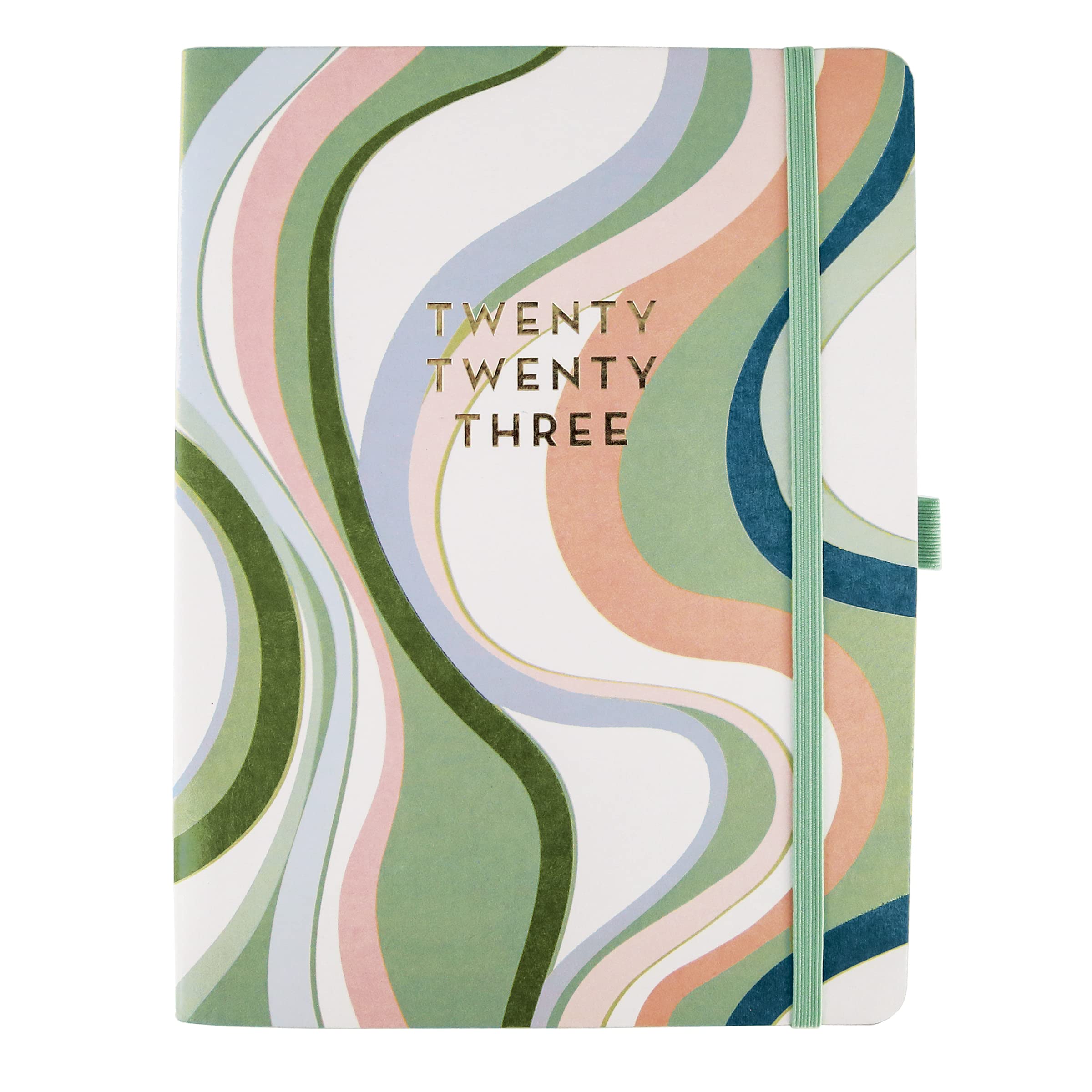 Graphique 2023 Business Planner | 18 Month Organizer, July 2022-Dec. 2023 | Weekly & Monthly Spreads | to-Do List & Note Pages | Pocket & Pen Loop | Vegan Leather | Groovy Pattern | 6 x 8