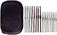 Set Uncinetti Alluminio Set Uncinetti Ergonomici 52 Pezzi - 14 Misure, Segnapunti, Aghi E