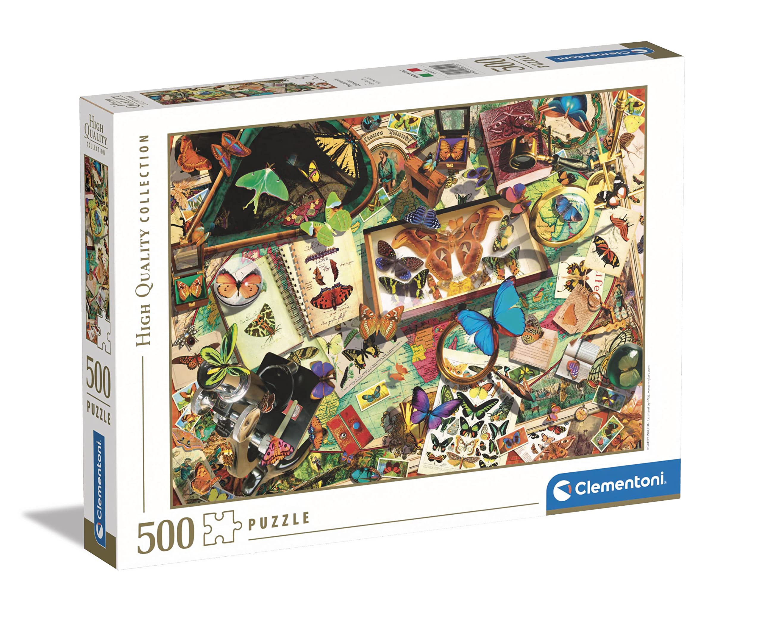 Clementoni - 35125 Collection Puzzle The Butterfly Collector - Jigsaw Puzzle 500 Pieces, Made In Italy, Jigsaw Puzzle For Adults