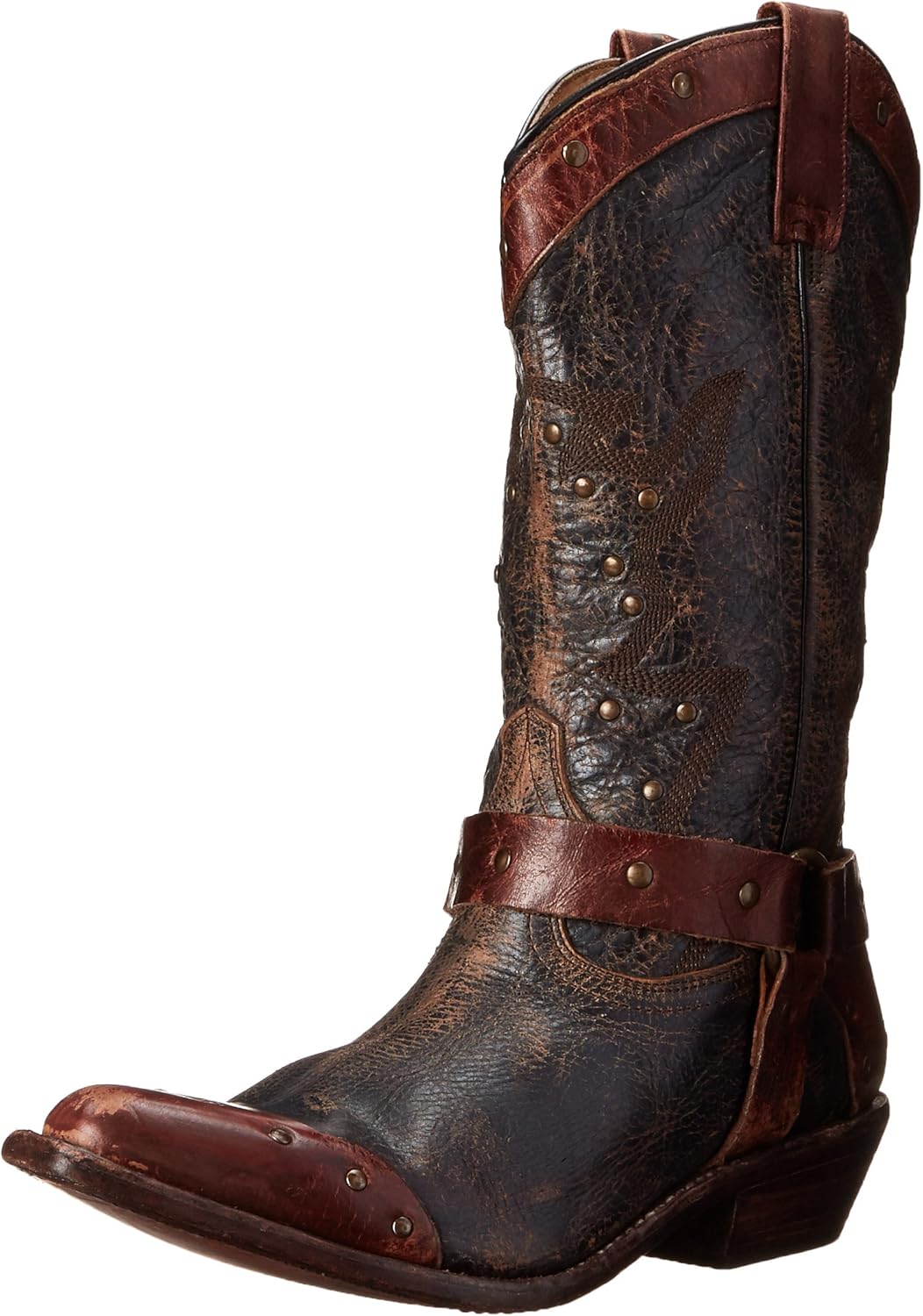 Bed STU Women's Cisalpine Western Boot, Black/Oxblood, 6 M US Amazon