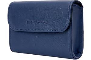 Trumpet Mouthpiece Pouch - Leatherette, 4-Piece, Navy Blue