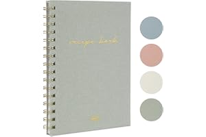 Beautiful Blank Recipe Book with Linen Cover - The Perfect Recipe Notebook to Write in Your Own Recipes - Beautiful Blank Coo