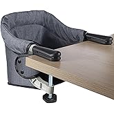 Hook On Chair, Clip on High Chair, Fold-Flat Storage Portable Baby Feeding Seat, High Load Design, Attach to Fast Table Chair