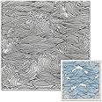 Summer Sea Waves Background Clear Stamps for Card Making, Retro Ocean Wave Background Stamps Marine Sea Wave Transparent Rubber Seal Stamps Paper Card Photo Album Crafting DIY Scrapbooking Supplies