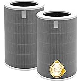 2 Pack M8R-FLH Replacement Filter Compatible with Xiaomi Mi Air Purifier, Models 3C 3H 3, 2C 2H 2S, Pro, 3-Stage Filtration with Activated Carbon Filters