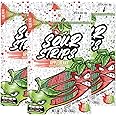 Sour Strips Flavored Sour Candy Strips, Deliciously Sour Chewy Candy Belts, Vegetarian Candies, 3 Pack (Appleberry (3-Pack))