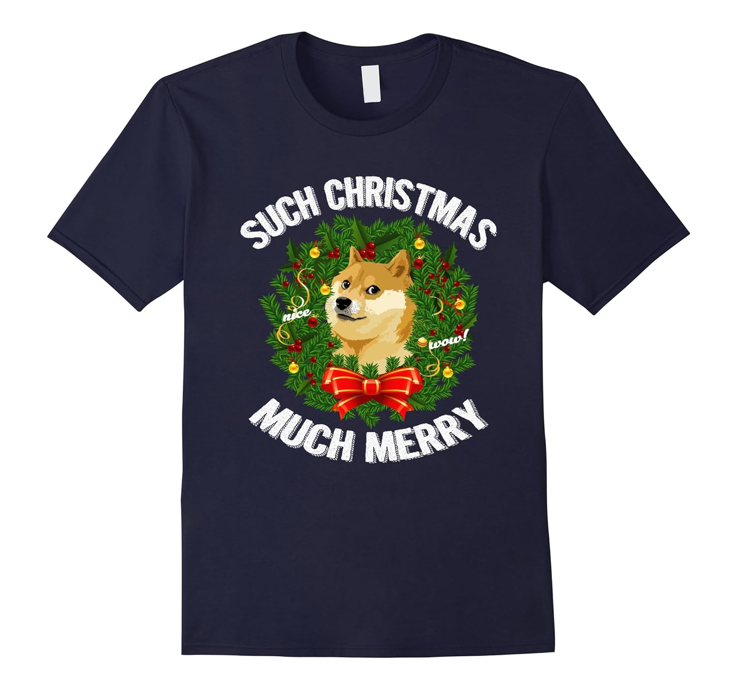 Doge Christmas Shirt Much Merry Such cheer wow-ANZ