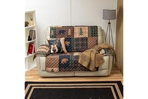 Donna Sharp Brown Bear Cabin Loveseat Cover