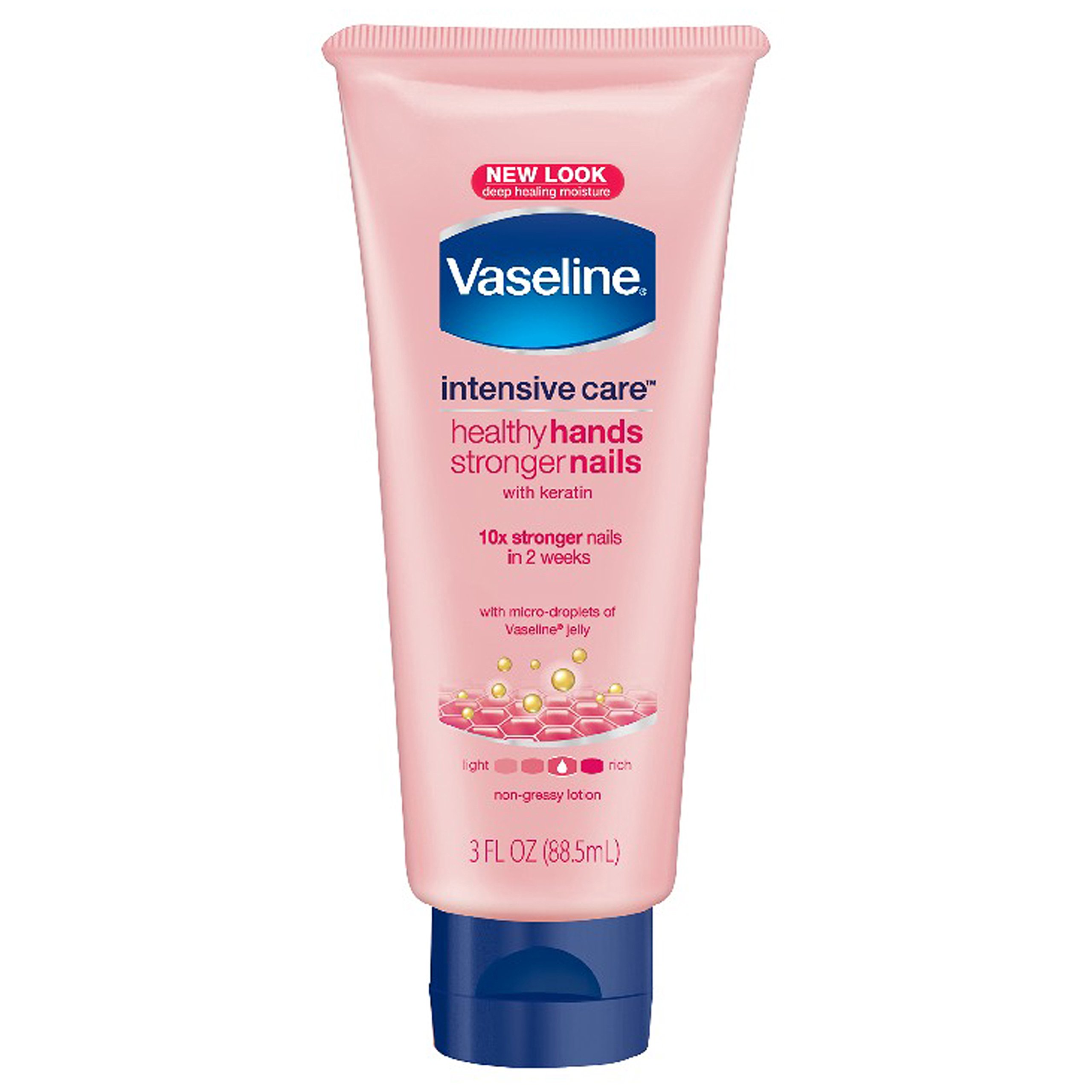 Vaseline Intensive Care Hand Lotion, Healthy Hands Stronger Nails, 3 oz
