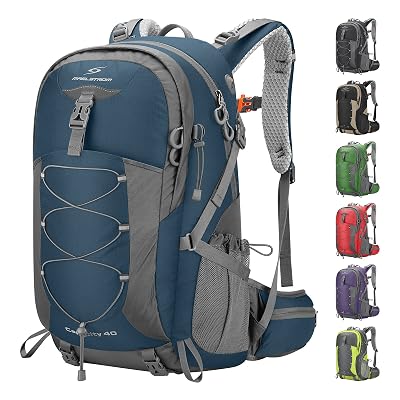 Maelstrom Hiking Backpack,Camping Backpack,40L Waterproof Hiking Daypack with Rain Cover,Lightweight Travel Backpack,Blue
