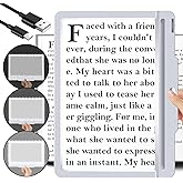 5X Rechargeable Full-Page Magnifying Glass for Reading, 43 Ultra Bright LED Handheld Large Magnifier with Light for Reading S
