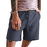 JMIERR Men's Casual 5"/ 7" Shorts Waffle Elastic Waist Drawstring Workout Running Jogging Beach Sweat Shorts with Pockets