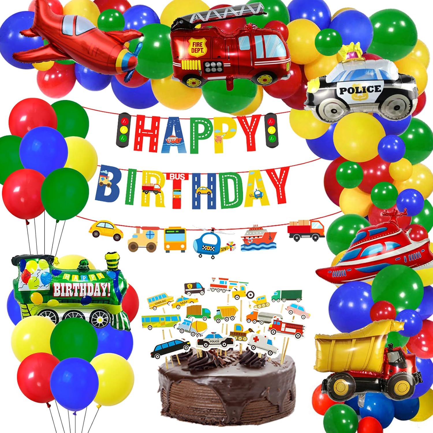 Decoration Anniversaire Voiture, 88 Pièces Ballon Anniversaire Garcon Decoration Anniversaire Voiture, 88 Pièces Ballon Anniversaire Garcon