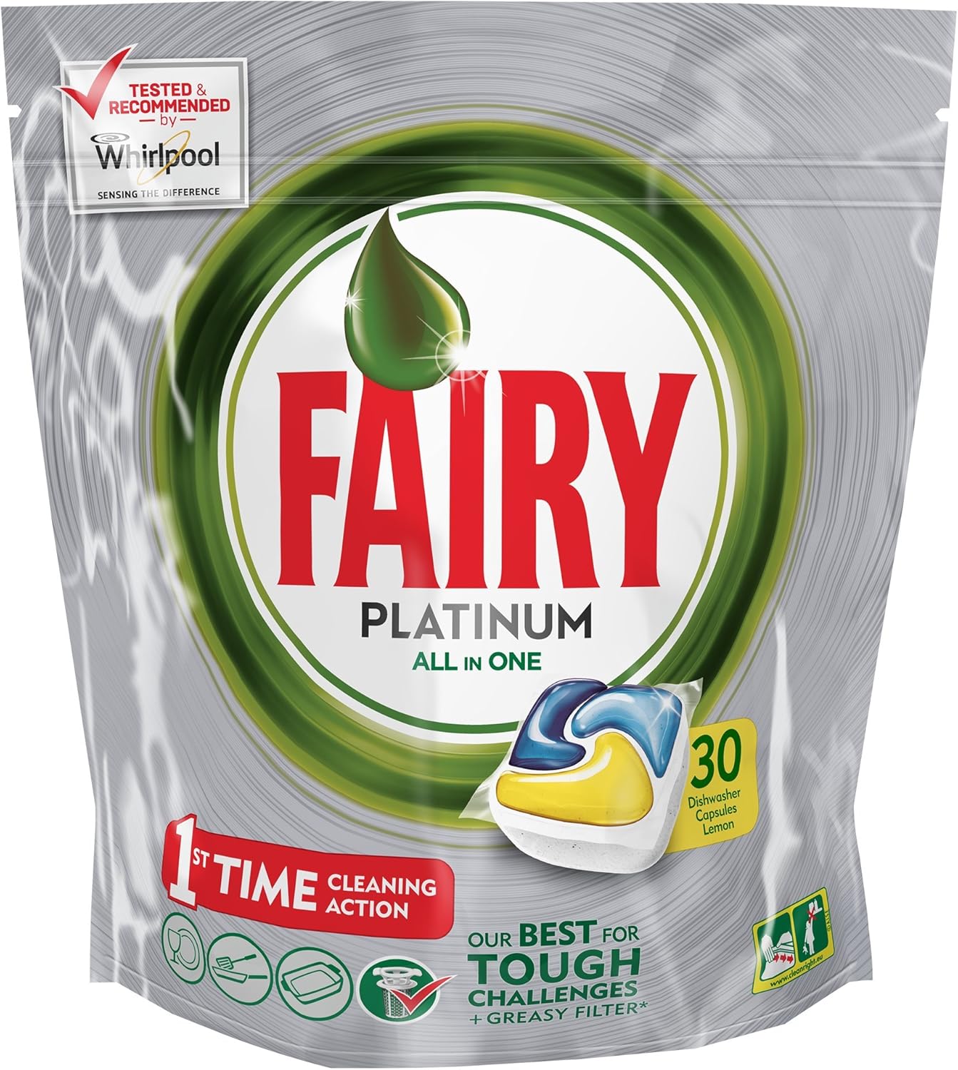 Fairy Platinum Dishwasher Tablets Lemon 125 Capsules at Michelle Lay blog