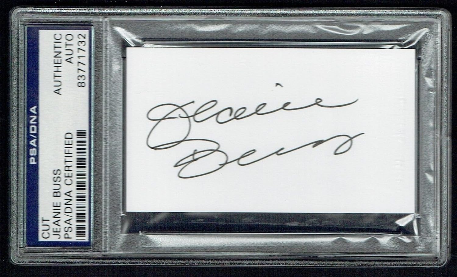 Jeanie Buss Signed Autograph Auto 2x3 5 Cut Los Angeles Lakers Owner Psa Slabbed At Amazon S Sports Collectibles Store