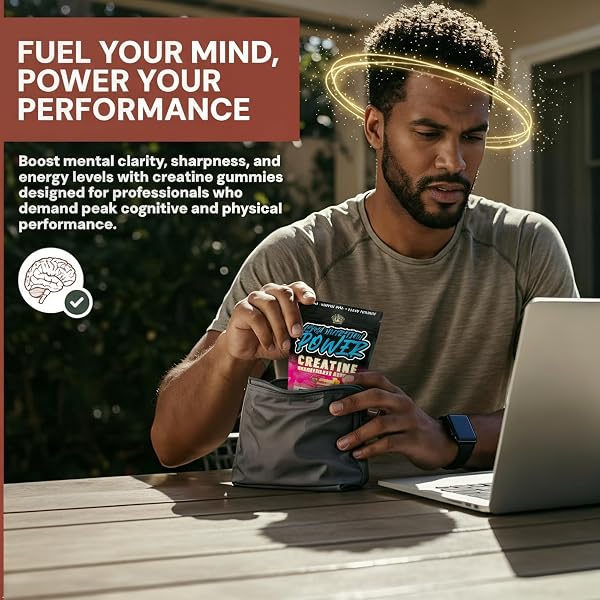 CREATINE MONOHYDRATE GUMMIES 5G – RASPBERRY LEMONADE FLAVORED CREATINE FOR WOMEN AND MEN – SUPPLEMENT FOR MUSCLE GAIN, STRENGTH, ENERGY, COGNITIVE HEALTH, PRE AND POST WORKOUT, RECOVERY, (120 GUMMIES)