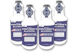 Perfumer’s Alcohol - FOUR PACK - 32 oz Tillbrook Perfume Grade Alcohol for Fragrance Making Kit - Denatured Alcohol - Base for Making Luxury Perfume - No Methanol & No Fermentation Scent - TSDA SD-40b