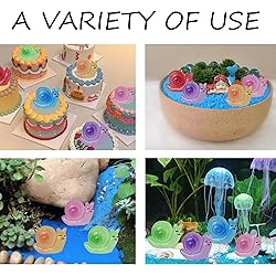 TindoBewan 50 PCS Glow in The Dark Mini Resin Snail