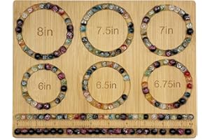 Petoysoso Small Bead Board for Jewelry Making, Bamboo Beading Board for Jewelry Bracelet Making, Bead Board for Bracelet DIY