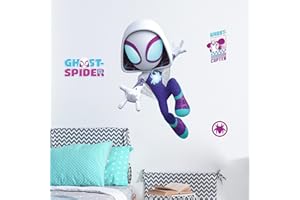 WALL PALZ Marvel Spidey and His Amazing Friends Ghost Spider Wall Decal - 23" Gwen Stacy Vinyl Stickers for Bedroom Bathroom Decor - Peel and Stick Room Decorations