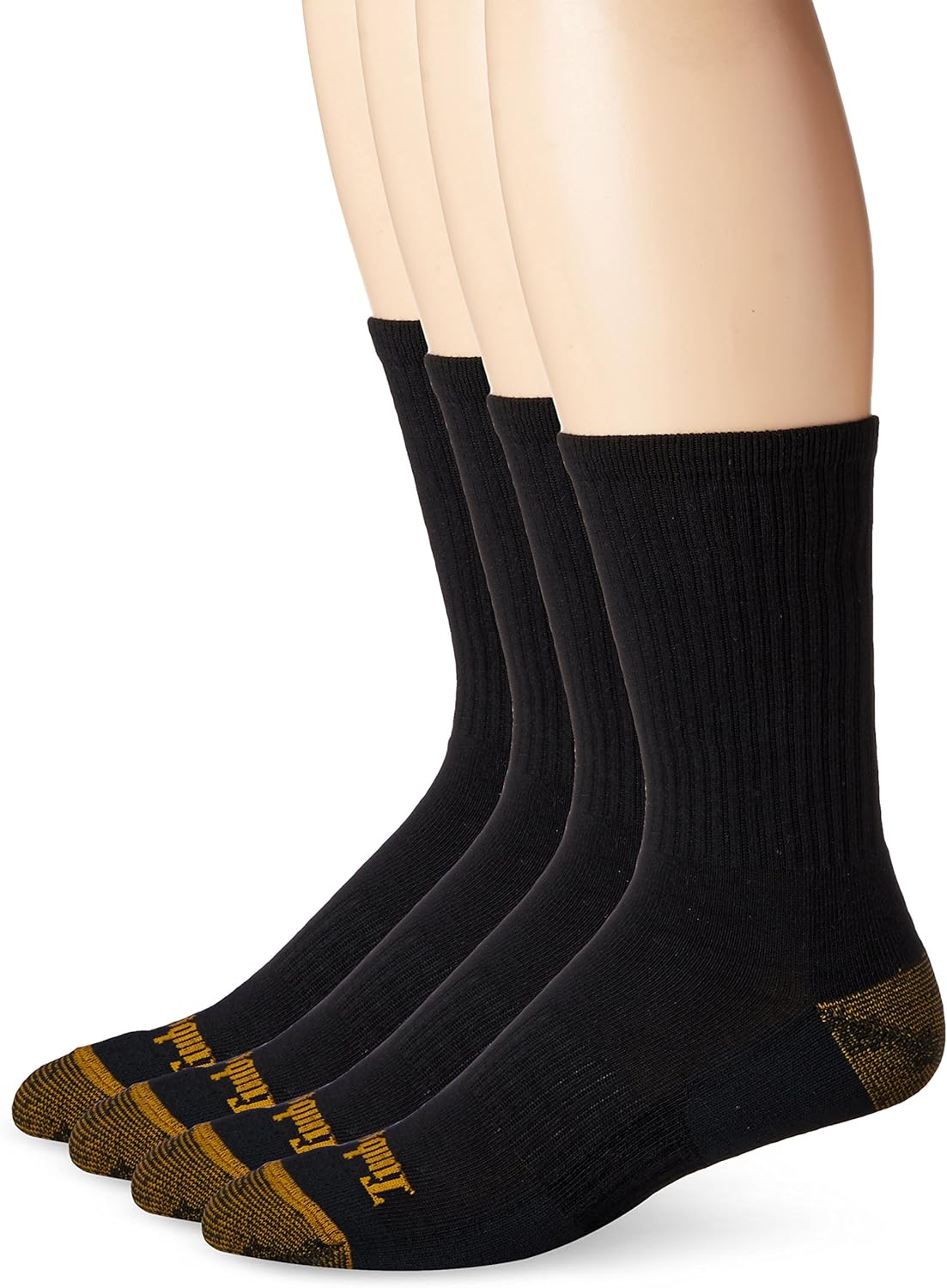 Timberland Men's 4 Pack Outdoor Leisure Crew Assorted Colors, Black