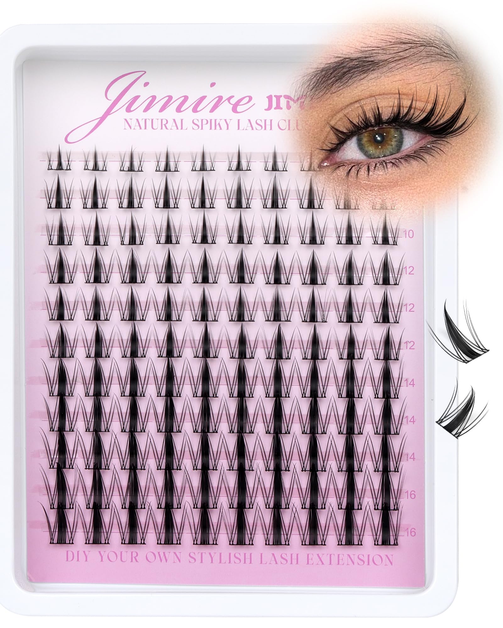 Fairy Lash Clusters Natural Look Manga Cluster Lashes Wispy D Curl Individual Eyelashes 110 Pcs 8-16MM Wispy Lashes Individual Cluster Wet-Look Lashes Extension with Invisible Lash Band โ image 1