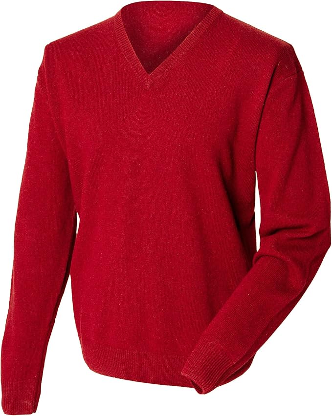 Henbury Jersey/ Sweater cuello pico lana de cordero Modelo Woolmark® hombre caballero (Mediana