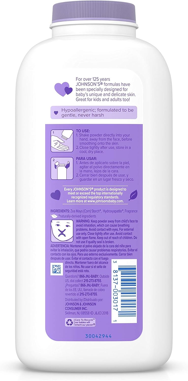 johnson's baby powder calming lavender