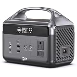 DaranEner Portable Power Station 60,000mAh, 192Wh LiFePO4 Battery Backup w/2 300W (Surge 600W) AC Outlets, 2H Fast Charging, Power Bank for Hurricane Emergency/Home/Outdoor Camping/RVs Use