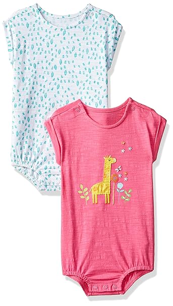 Baby Girls Cotton Bodysuit (Pack of 2)