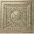 Art3d Drop Ceiling Tiles, Glue up Ceiling Tiles, 2'x2' Plastic Sheet in Antique Gold (12-Pack, 48 Sq.ft)